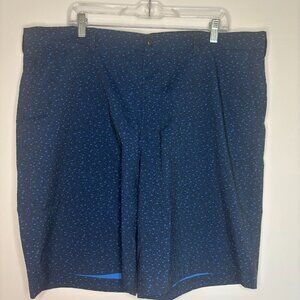 PGA TOUR Size 40 Flat Front Blue 10" Stretch Performance Short Golf Athleisure